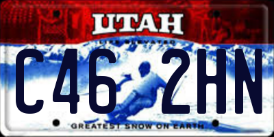 UT license plate C462HN