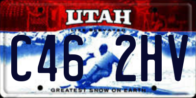 UT license plate C462HV