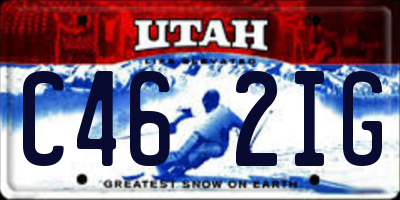 UT license plate C462IG