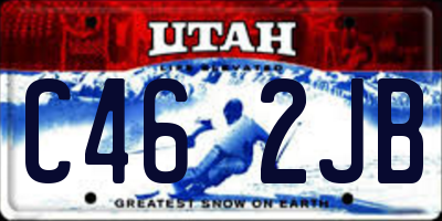 UT license plate C462JB