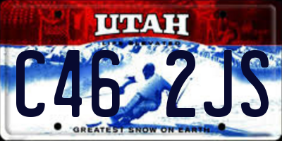 UT license plate C462JS