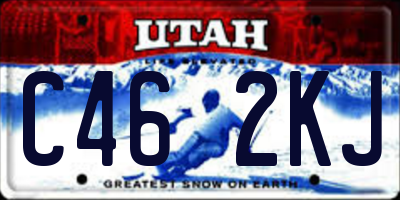 UT license plate C462KJ