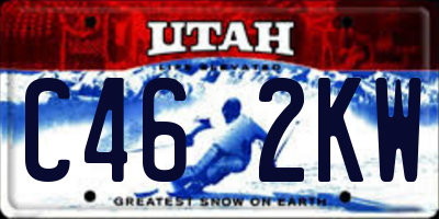 UT license plate C462KW
