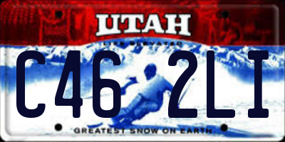 UT license plate C462LI