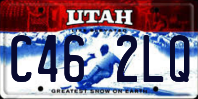 UT license plate C462LQ