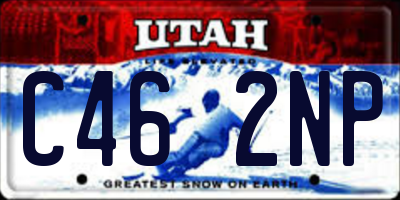 UT license plate C462NP