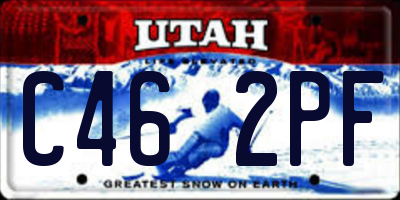 UT license plate C462PF