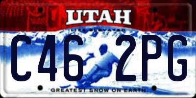 UT license plate C462PG