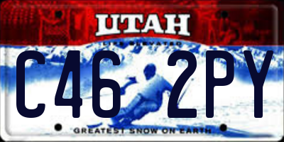 UT license plate C462PY