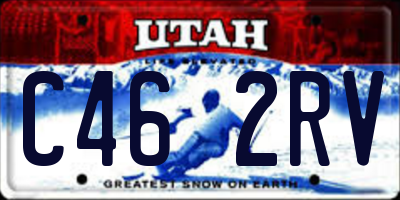UT license plate C462RV