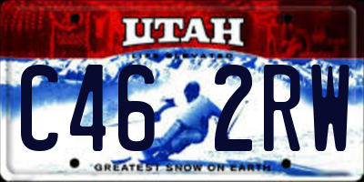 UT license plate C462RW