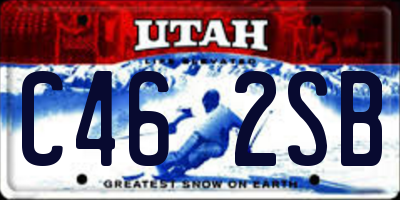 UT license plate C462SB