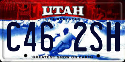 UT license plate C462SH