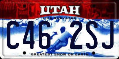 UT license plate C462SJ
