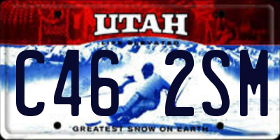 UT license plate C462SM