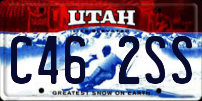 UT license plate C462SS