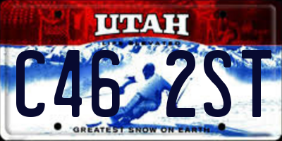 UT license plate C462ST
