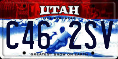 UT license plate C462SV