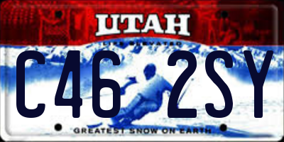UT license plate C462SY