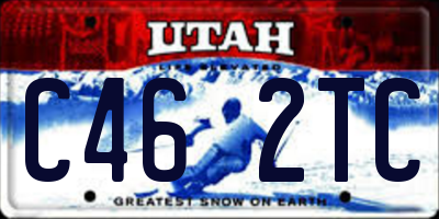 UT license plate C462TC