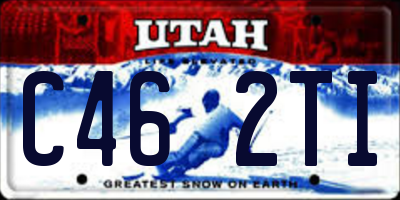 UT license plate C462TI