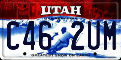 UT license plate C462UM