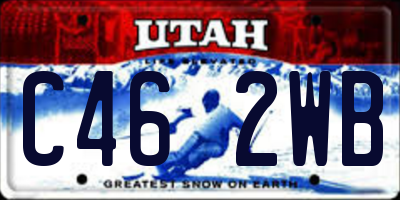 UT license plate C462WB