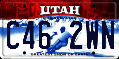 UT license plate C462WN
