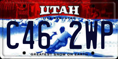 UT license plate C462WP
