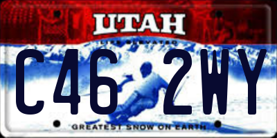 UT license plate C462WY