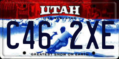 UT license plate C462XE
