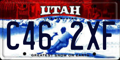UT license plate C462XF