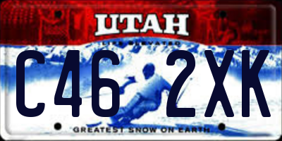 UT license plate C462XK