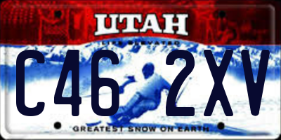 UT license plate C462XV