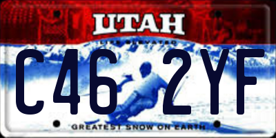 UT license plate C462YF