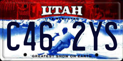 UT license plate C462YS