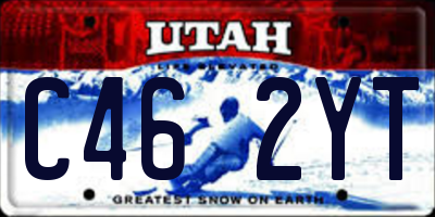UT license plate C462YT