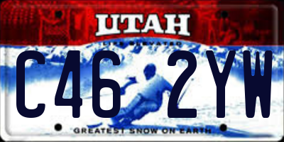 UT license plate C462YW