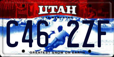 UT license plate C462ZF