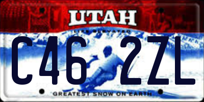 UT license plate C462ZL