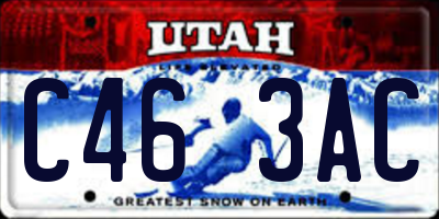 UT license plate C463AC