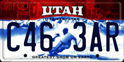 UT license plate C463AR