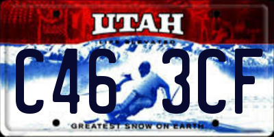 UT license plate C463CF