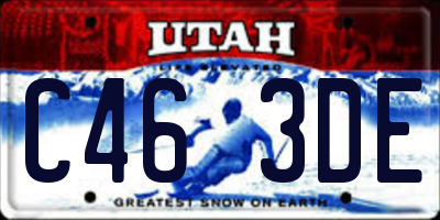 UT license plate C463DE