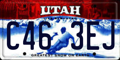 UT license plate C463EJ