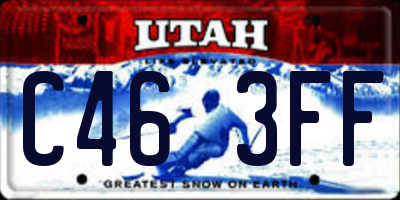 UT license plate C463FF