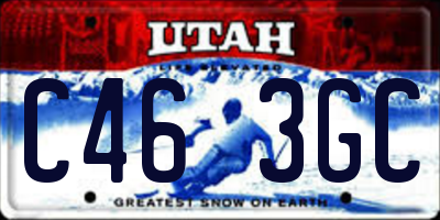 UT license plate C463GC
