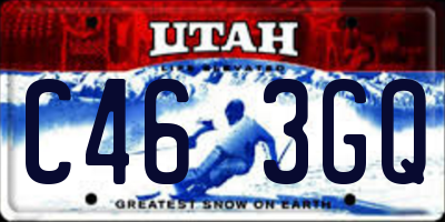 UT license plate C463GQ