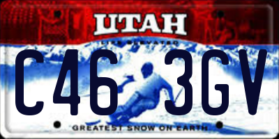 UT license plate C463GV