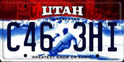 UT license plate C463HI